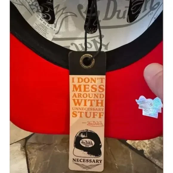 Von Dutch Red Black Trucker Hat NWT - Picture 5 of 7